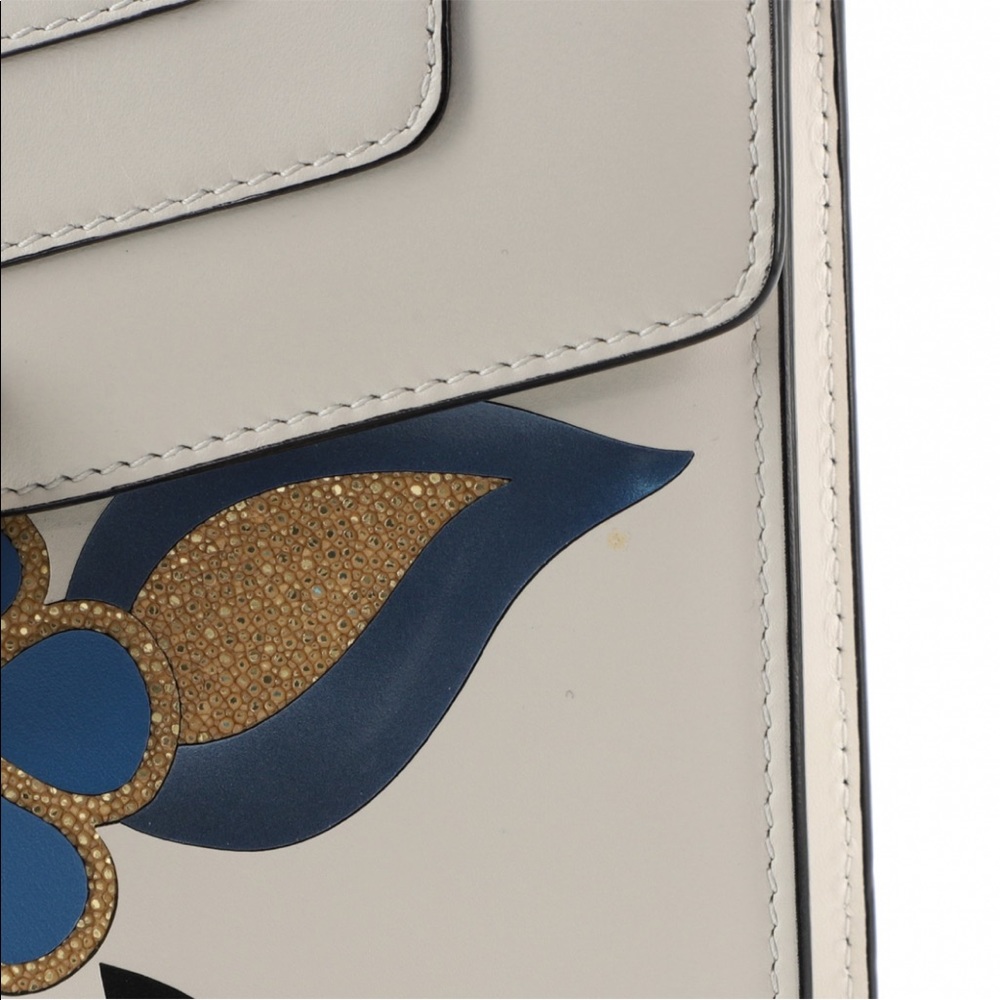 Bvlgari Serpenti Forever Ivory / Blue Flowers Bag View 6